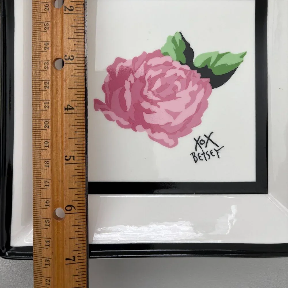 Betsey Johnson Square Rose Trinket Dish